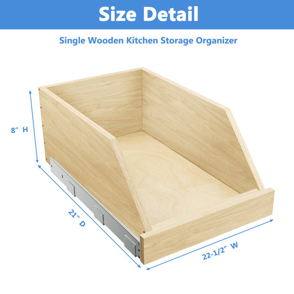 Rebrilliant Wood Pull Out Drawer & Reviews Wayfair